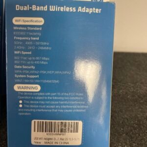 Wireless AC1300 Dual band USB Adapter w/ Antenna